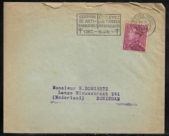 Belgium. Stamp Sc. 294 On Commercial Letter, Sent From Antwerpen On 8.12.1939 For Schiedam Netherlands - 1936-1951 Poortman