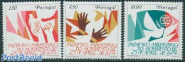 Portugal 1975 Revolution Anniversary 3v, Mint NH, History - History - Nuovi