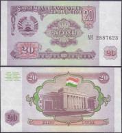 TAJIKISTAN - 20 Rubles 1994 P# 4 Asia Banknote - Edelweiss Coins - Tadschikistan