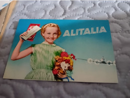 CARTOLINA PUBBLICITARIA ALITALIA-NON  VIAGGIATA  ANNI 50 - 1946-....: Era Moderna