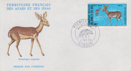 Enveloppe  FDC  1er  Jour  TERRITOIRE  FRANCAIS   Des   AFARS  Et  ISSAS     ANIMAUX   1976 - Otros & Sin Clasificación