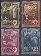 Hongrie 1942 Mi 691-694 MH * Croix Rouge  (A2) - Used Stamps