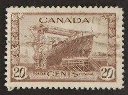 CANADA YT 216 OBLITÉRÉ "CORVETTE" ANNÉES 1943/1948 - Usati
