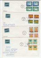 1963 United Nations 4 Diff FDCS Air Mail To Germany Cover Stamps Airmail Label - FDC