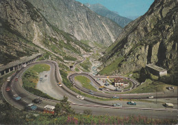 Schweiz - St. Gotthard Pass - Gotthardstrasse - Kehren - Cars - VW Bus - Opel Rekord P1 - VW Käfer - Citroën DS Combi - Airolo