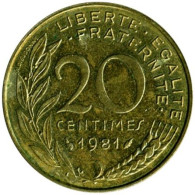 France - 1981 - KM 930 - 20 Centimes - XF - 20 Centimes