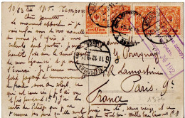 RUSSIE YT N°61 MULTIPLES OBLITERES SAINT PETERSBOURG SUR CP POUR LA FRANCE - Cartas & Documentos