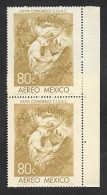 SE)1972 MEXICO, 28TH INTERNATIONAL CONGRESS OF AUTHORS AND COMPOSERS, ON THE WAVES 80C SCTC407, PAIR MNH - Mexico