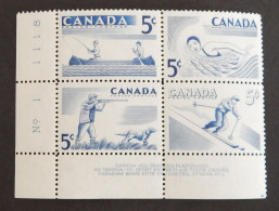 CANADA YT 292/295 NEUFS**MNH AVEC BDF "SPORTS EN PLEIN AIR"  ANNÉE 1957 - Neufs