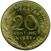 France - 1983 - KM 930 - 20 Centimes - XF - 20 Centimes