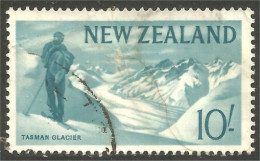 XW01-3013 New Zealand Tasman Glacier Tasmanie Skier Skieur Ski - Montagnes