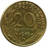 France - 1986 - KM 930 - 20 Centimes - XF - 20 Centimes