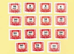 Hongrie - Magyar Posta - Lot De 51 Timbres Taxe Et De Service - Officials