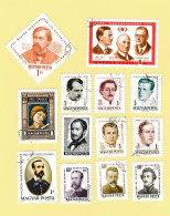 Hongrie - Magyar Posta - Lot De 32 Timbres Personnages, Personnalités - Collections