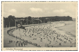 Y28560/ Travemünde Mit Hakenkreuzfahne AK 1937 - Lübeck-Travemuende