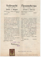 1926.  AUSTRIA,VIENNA,POWER OF ATTORNEY,SENT TO SERBIA,APPROVED BY YUGOSLAV CONSULATE,4 VARIOUS REVENUE STAMPS - Fiscales