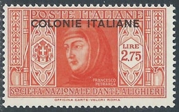 1932 EMISSIONI GENERALI DANTE 2,75 LIRE MNH ** - RA23-3 - Algemene Uitgaven