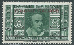 1932 EMISSIONI GENERALI DANTE 25 CENT MNH ** - RA15-3 - Amtliche Ausgaben