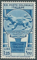 1933 EMISSIONI GENERALI CINQUANTENARIO ERITREO 1,25 CENT MH * - RA15-6 - Emissioni Generali