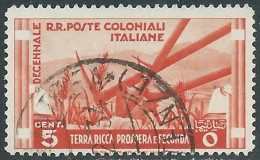 1933 EMISSIONI GENERALI USATO DECENNALE 5 CENT - RA6-5 - Emissions Générales