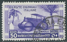 1933 EMISSIONI GENERALI USATO DECENNALE 50 CENT - RA6-8 - Emissioni Generali