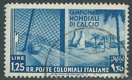 1934 EMISSIONI GENERALI USATO MONDIALI DI CALCIO 1,25 LIRE - RA6-3 - Algemene Uitgaven