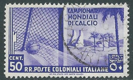 1934 EMISSIONI GENERALI USATO MONDIALI DI CALCIO 50 CENT - RA6-6 - Amtliche Ausgaben