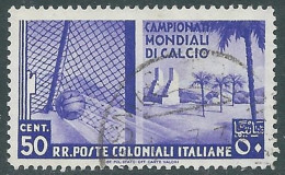 1934 EMISSIONI GENERALI USATO MONDIALI DI CALCIO 50 CENT - RA6-8 - General Issues