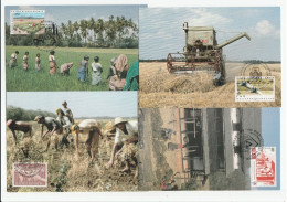 Collection AGRICULTURE Postcards 1980s UNITED NATIONS Incl Ethnic Postcard . Maximun Cards Cover Stamps Fdc Un Vienna - Collezioni E Lotti