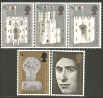 420 G-B 1969 Prince Charles Investiture Caernarvon Chateaux Castles MNH ** Neuf SC (GB-40d) - Castillos