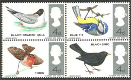 420 G-B 1966 Oiseaux Birds Se-tenant Phosphor MNH ** Neuf SC (GB-19a) - Ongebruikt