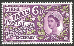 420 G-B 1963 Paris Postal Conference MNH ** Neuf SC (GB-2a) - Nuevos