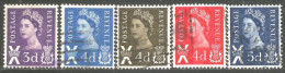 414 G-B Regionals Scotland 5 Stamps Queen Elizabeth (REG-23) - Schotland