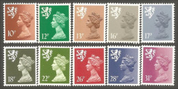 410 G-B 1982-85 Scotland Machin 10p To 31p Face Value 1.93 GBP MNH ** Neuf SC (GB-244) - Wales