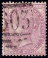 410 G-B 1881 One Penny Lilac 14 Dots (GB-101) - Gebruikt