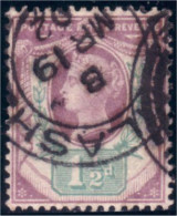 410 G-B 1887 1 1/2 Penny (GB-59) - Used Stamps