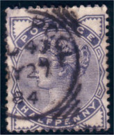 410 G-B 1884 Halfpenny Slate Blue (GB-53) - Gebruikt