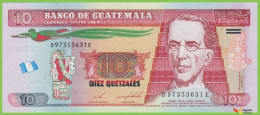 Voyo GUATEMALA 10 Quetzales 2018 P123Af B606i D-E UNC - Guatemala