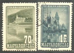 494 Hongrie 1947 Avion Airmail Castles Chateaux Schloss (HON-397) - Used Stamps