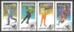 494 Hongrie Jeux Calgary 1988 Winter Games Ski Biathlon Patinage Skating Hockey Bobsled Skiing (HON-173a) - Usado