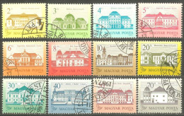 494 Hongrie Chateau Castle Set Of 12 Stamps (HON-163) - Usati
