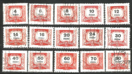 494 Hongrie 1965 Taxe Postage Due 15 Differents (HON-149) - Portomarken
