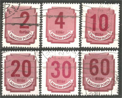 494 Hongrie 1946 Taxe Postage Due 6 Differents (HON-153) - Impuestos