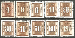 494 Hongrie 1951 Taxe Postage Due 10 Differents (HON-146) - Portomarken