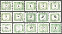 494 Hongrie 1953 Taxe Postage Due 15 Differents (HON-141) - Segnatasse
