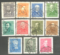 494 Hongrie 1932 Famous Hungarians Hongrois Célèbres 11 Differents (HON-137) - Used Stamps