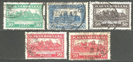 494 Hongrie 1926 Palais Budapest Palace 6 Differents (HON-130) - Used Stamps