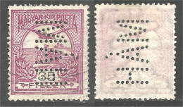 494 Hongrie Couronne St Étienne Crown St Stephen Turul Perforated MAH (HON-113) - Usati