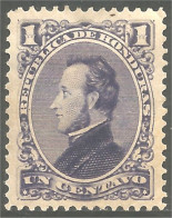 492 Honduras 1878 President Francisco Morazan MH * Neuf (HND-60) - Honduras