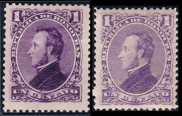 492 Honduras 1c Light Violet And Dark Violet MH * Neuf CH (HND-14) - Honduras